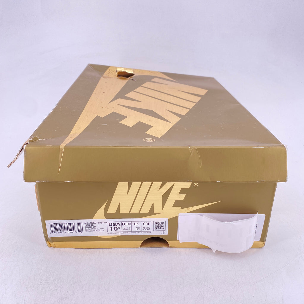 Air Jordan 1 Retro High OG "Black Metallic Gold" 2024 Used Size 10.5