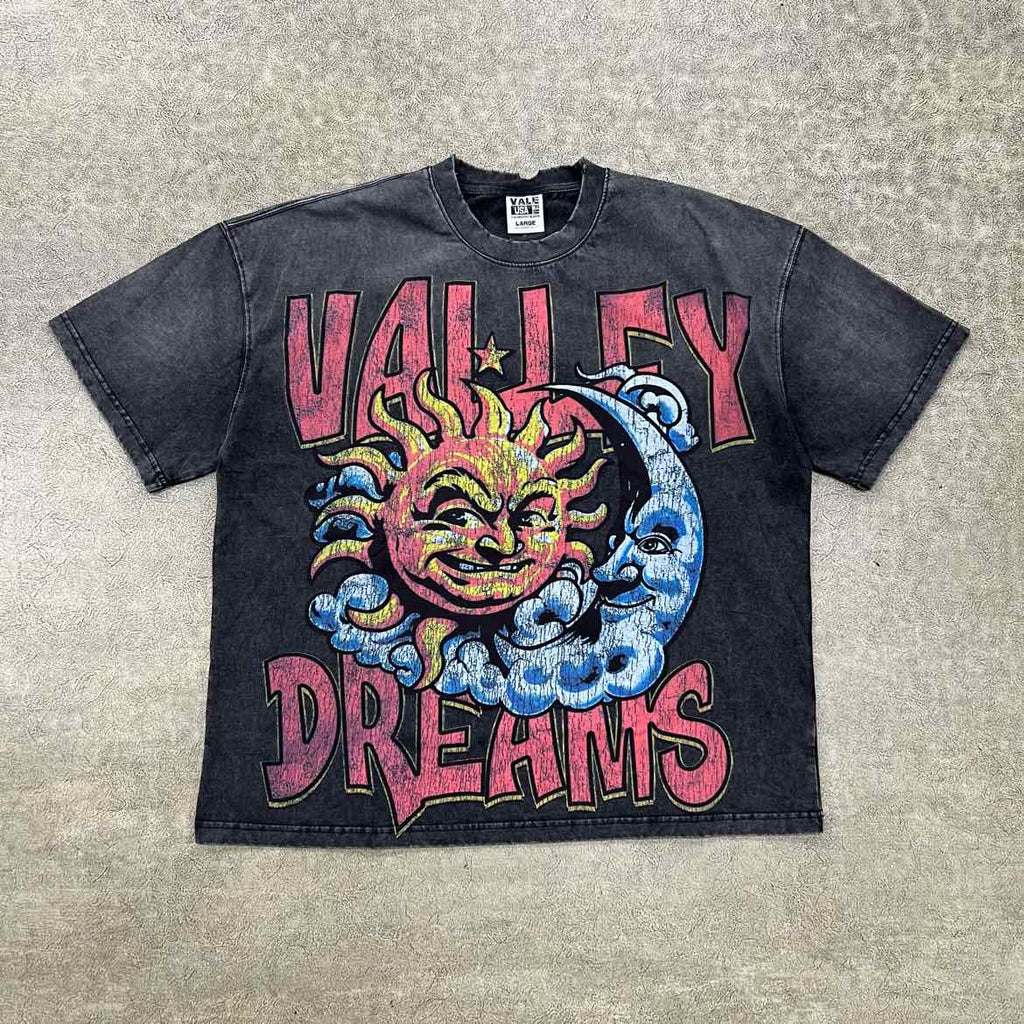 Vale T-Shirt "SUN & MOON" Black New Size S