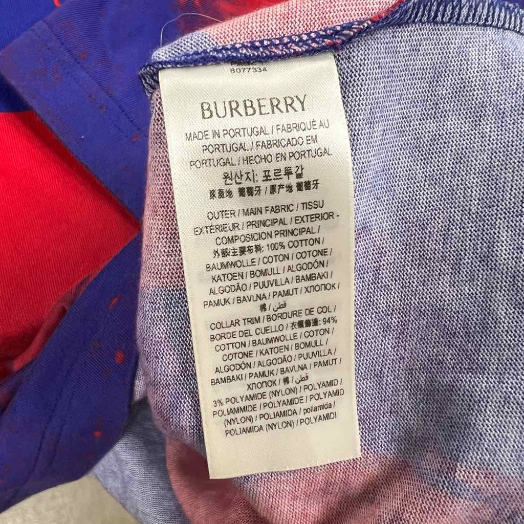 Burberry Long Sleeve "RED BLUE" RED BLUE Used Size S