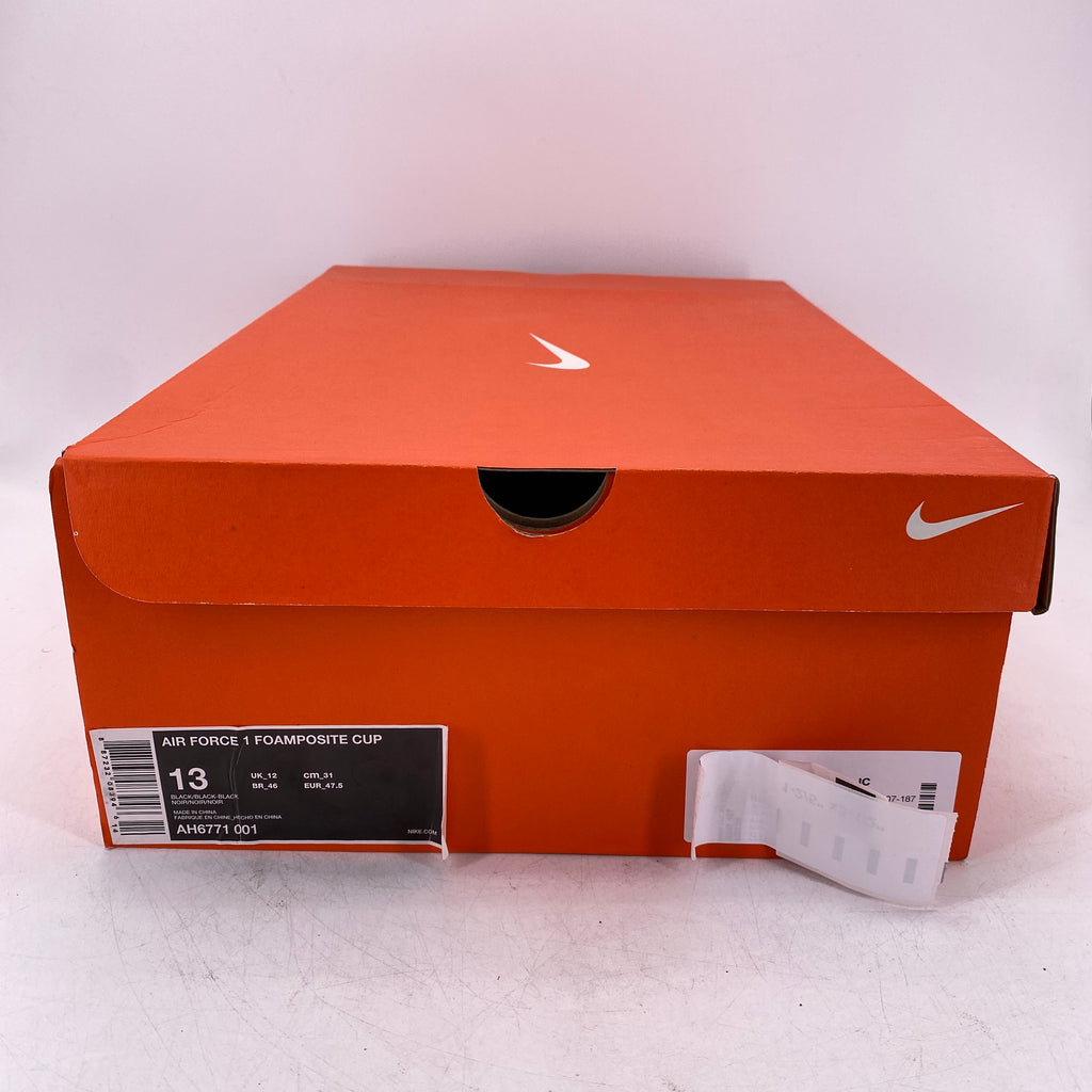 Nike Air Force 1 Foamposite Cup "Triple Black" 2018 New Size 13