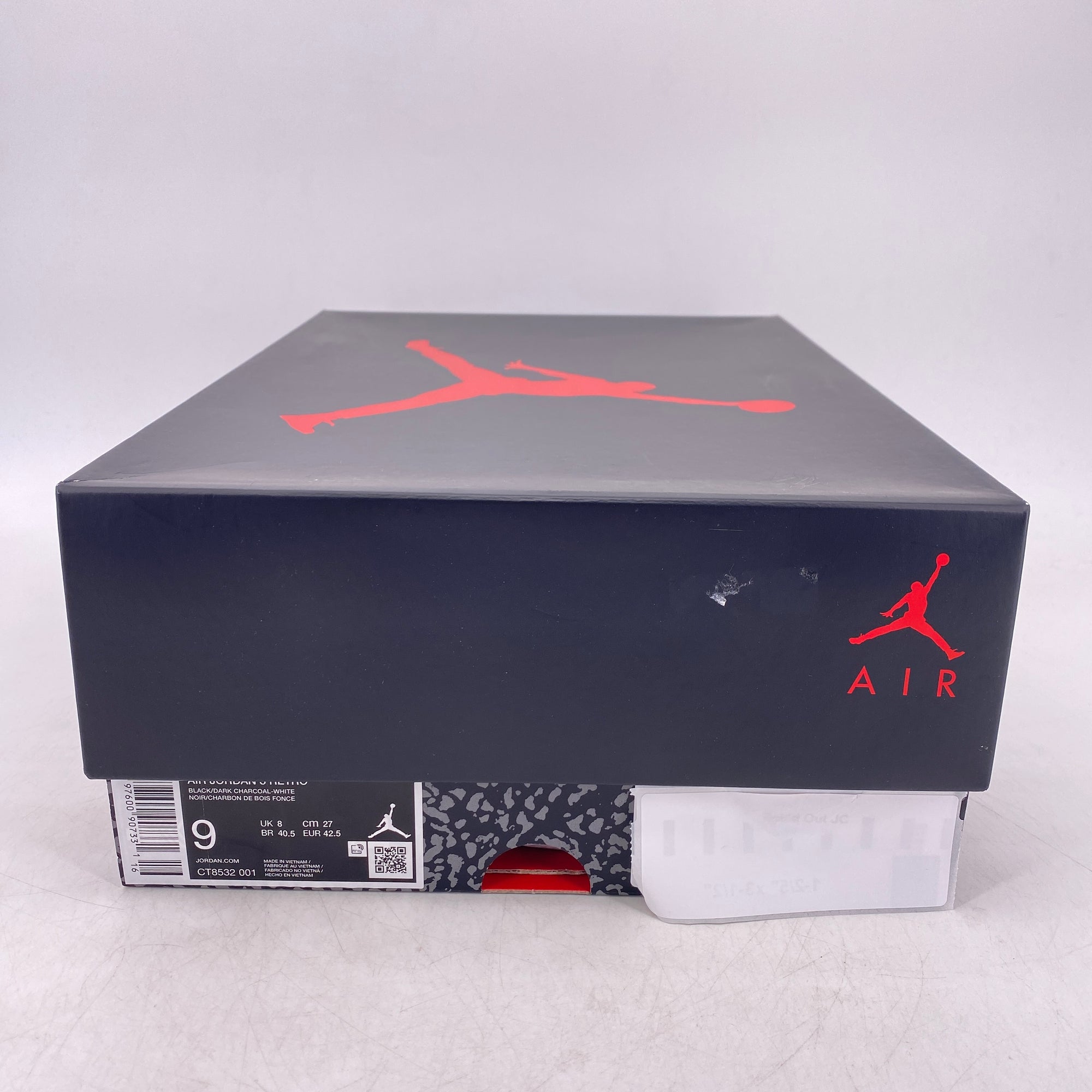 Air Jordan 3 Retro &quot;Black Cat&quot; 2025 New Size 9