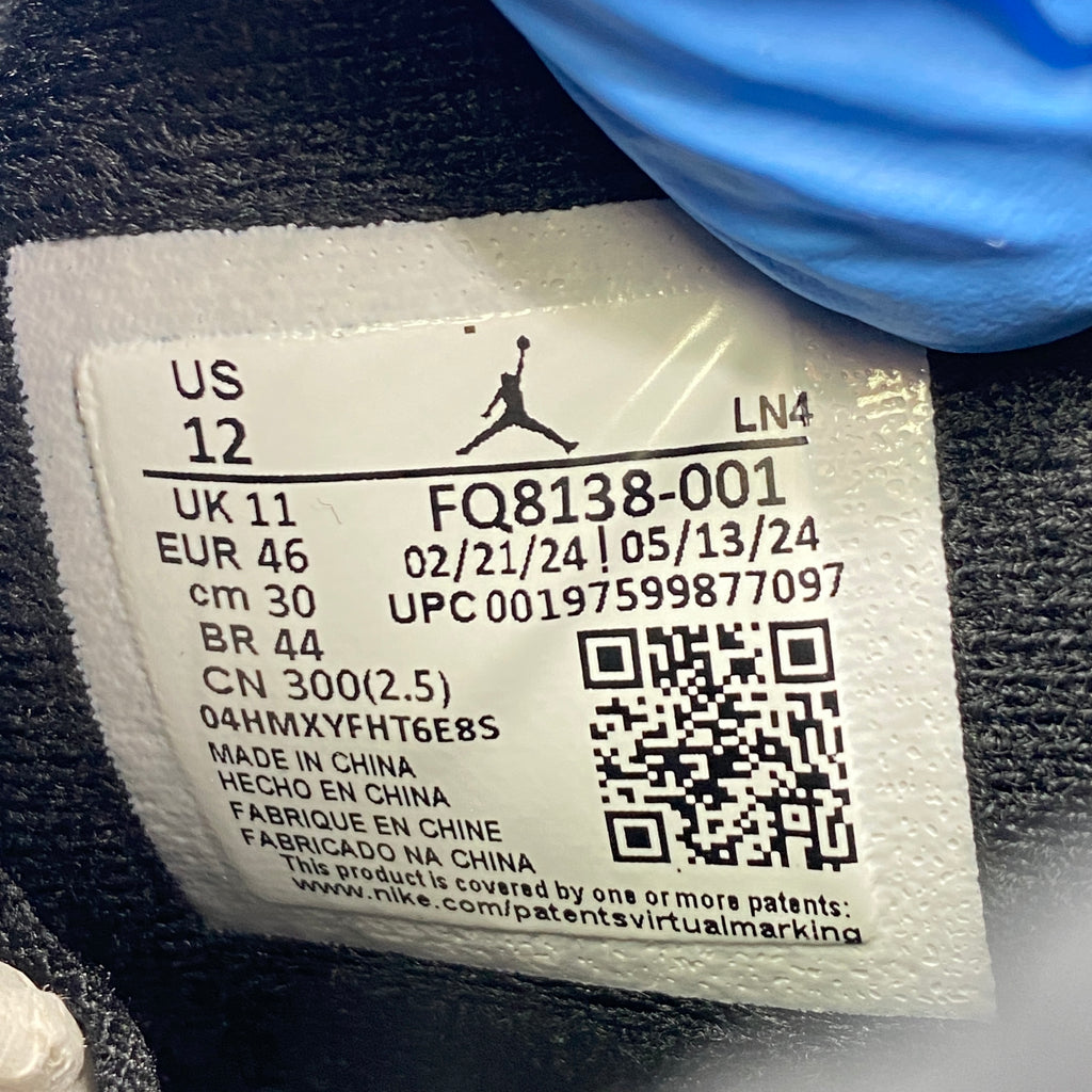 Air Jordan 4 Retro "White Thunder" 2024 New Size 12