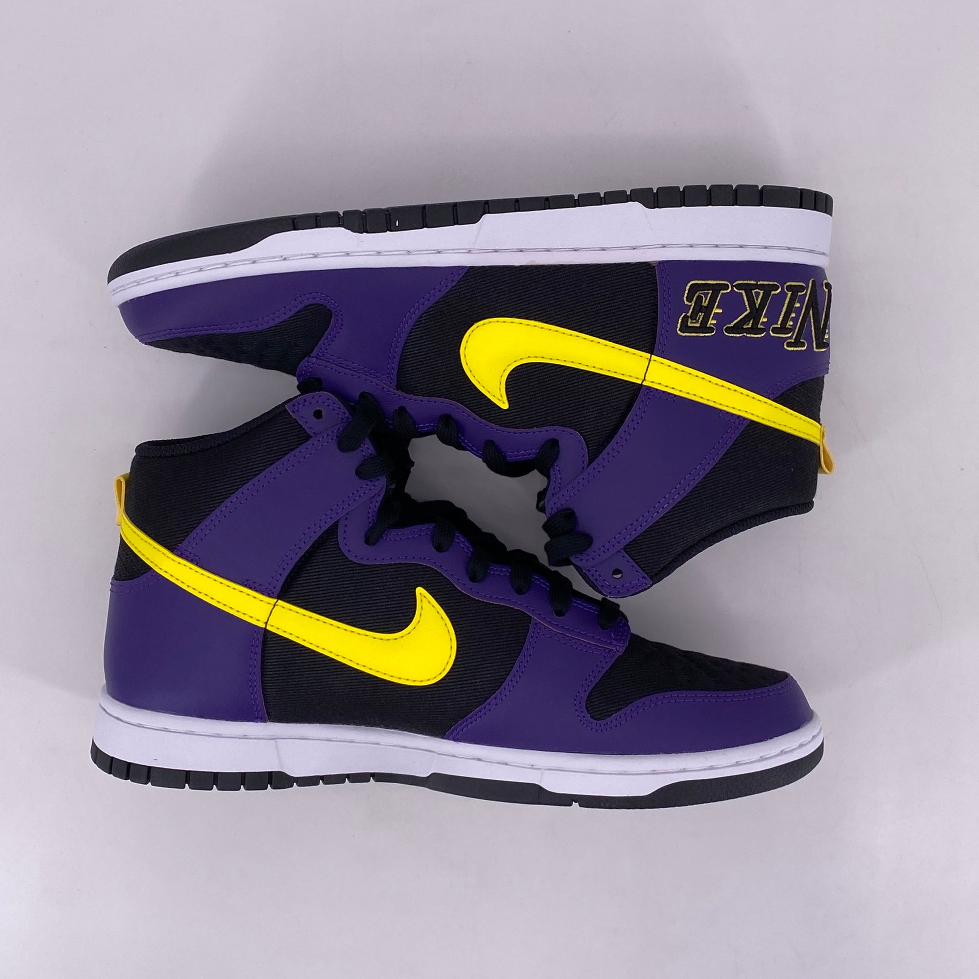 Nike Dunk High PRM &quot;Lakers&quot; 2021 New Size 10.5