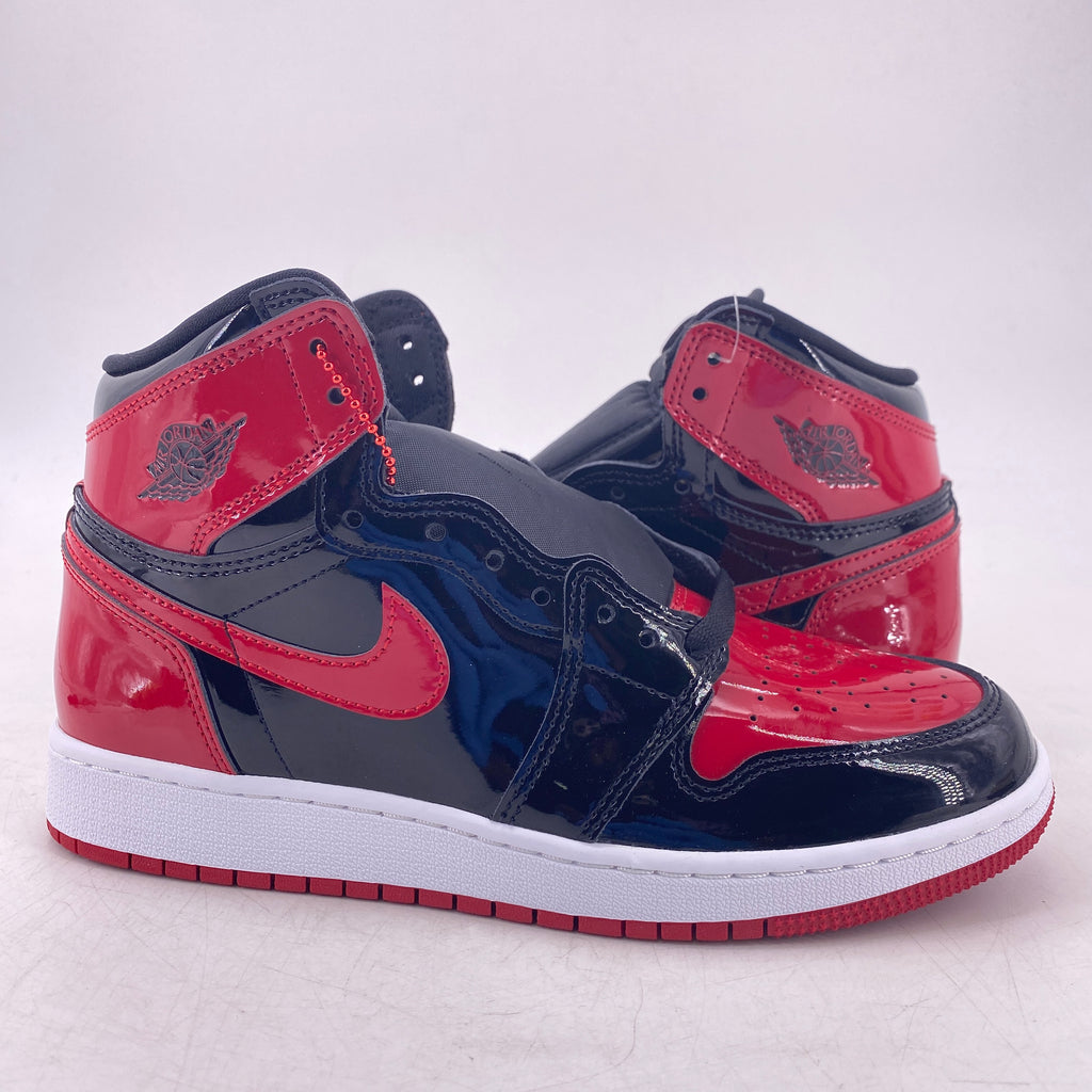 Air Jordan (GS) 1 Retro High OG "Patent Bred" 2021 New Size 7Y