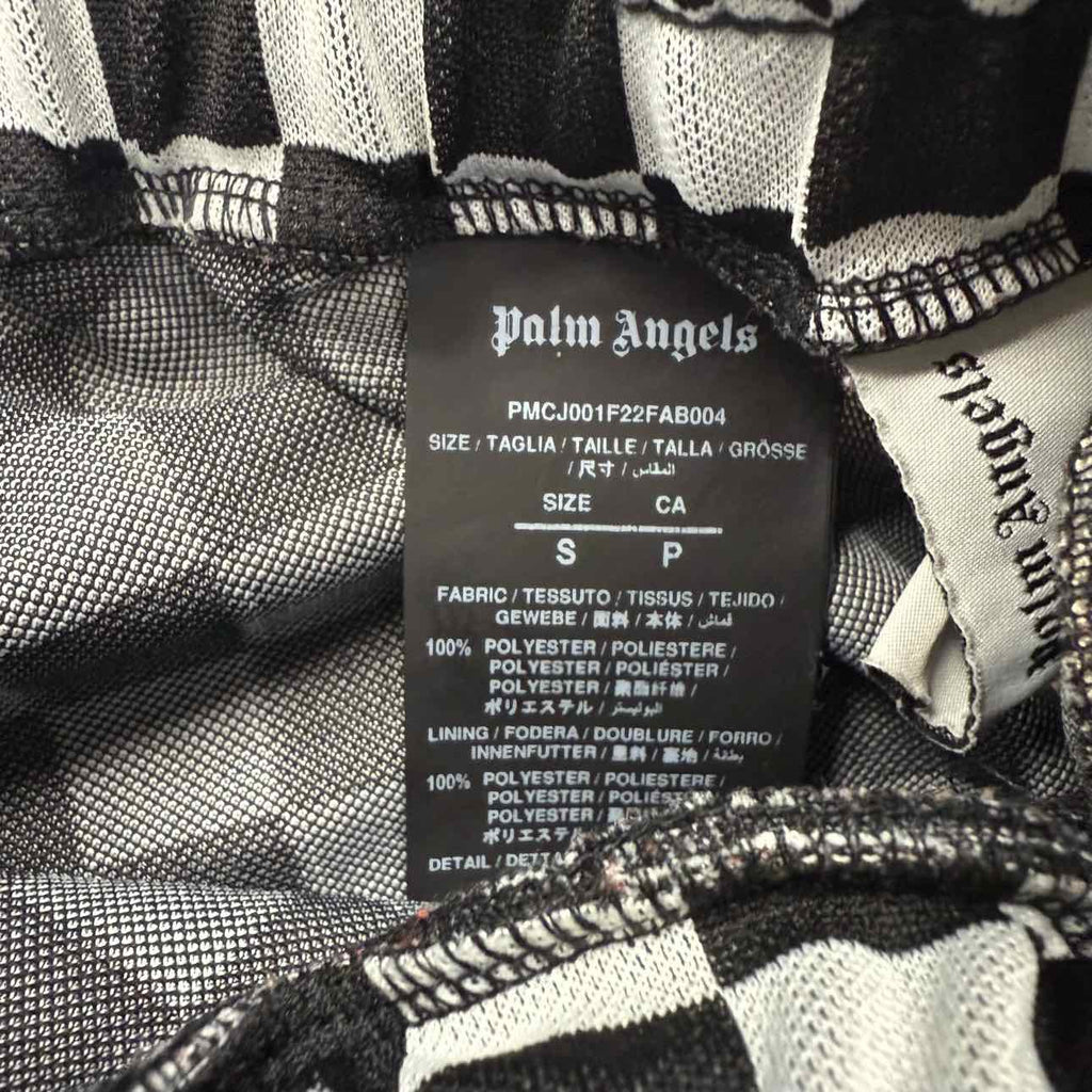 Palm Angels Track Pants "CHECKER" Black Used Size S