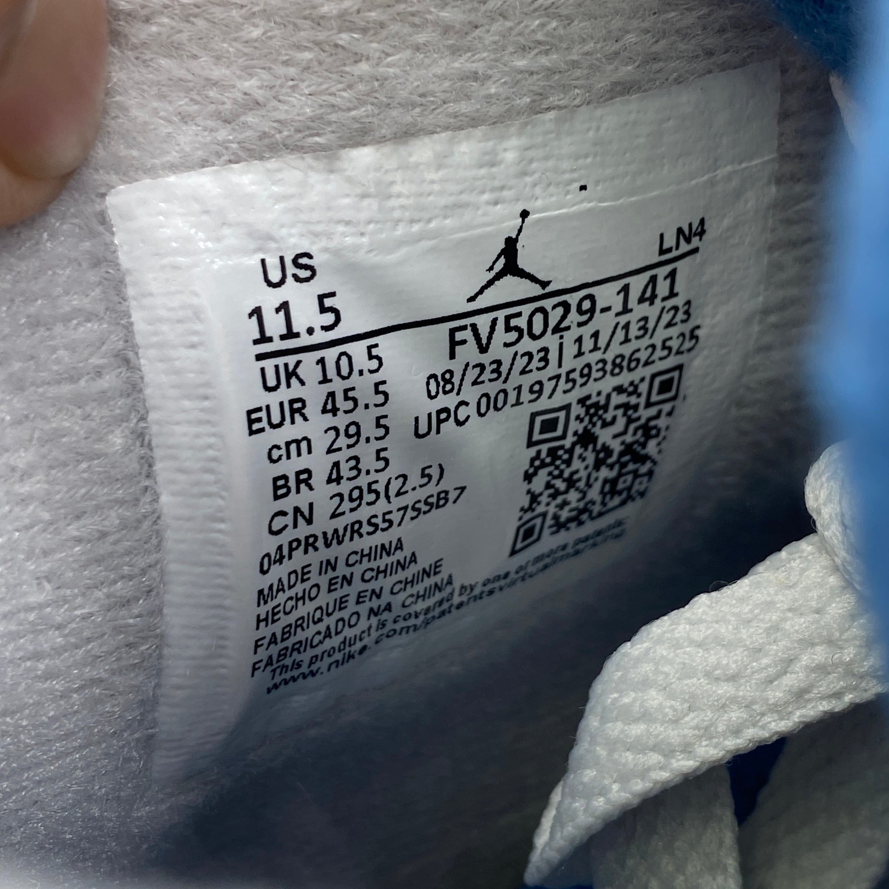 Air Jordan 4 Retro &quot;Military Blue&quot; 2024 New Size 11.5