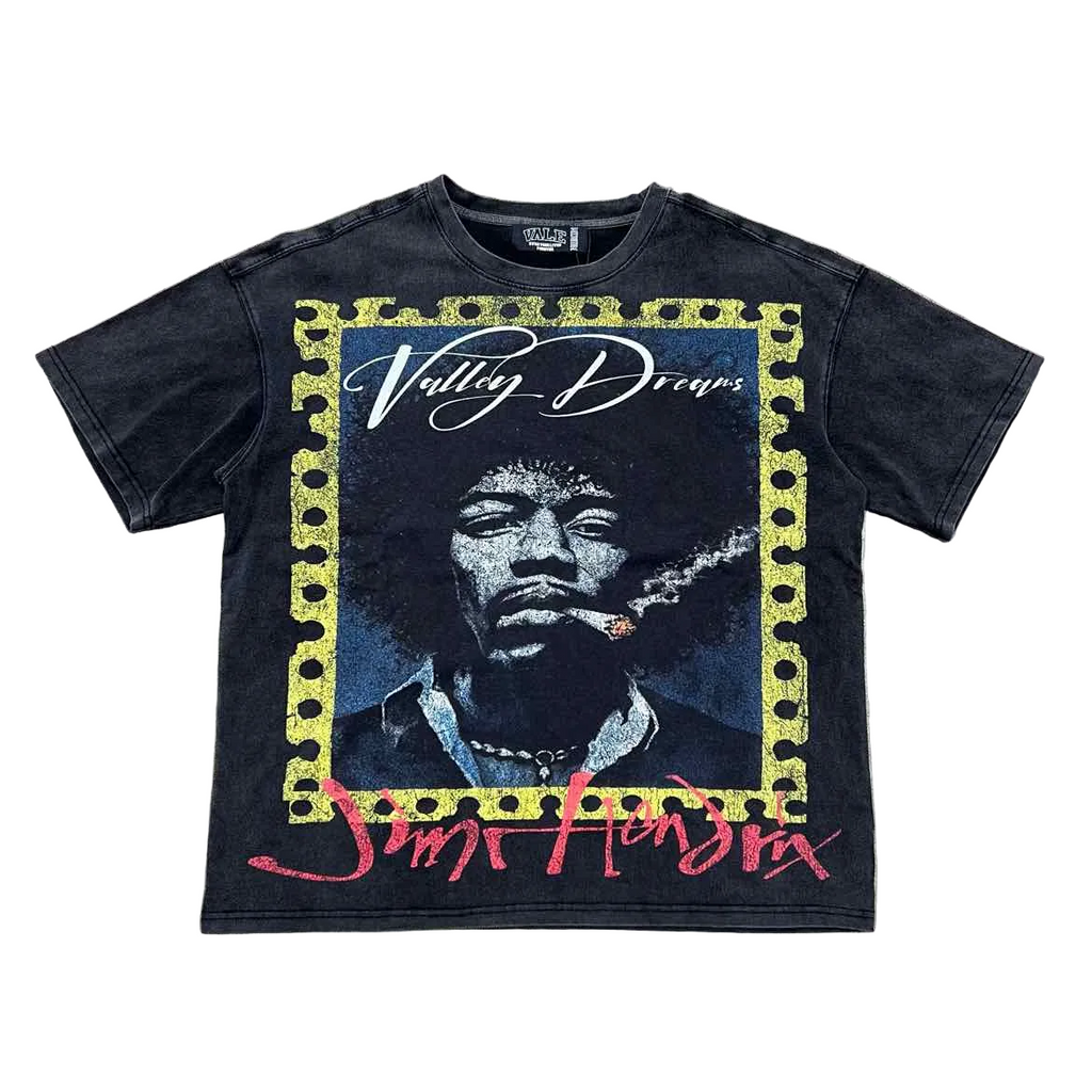 Vale T-Shirt "JIMMY HENDRIX" Black New Size M