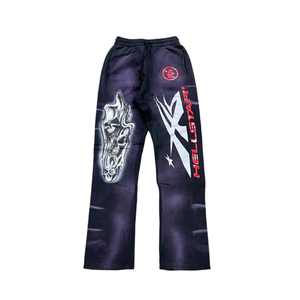 Hellstar Sweatpants "AIRBRUSHED SKULL" Black New Size L
