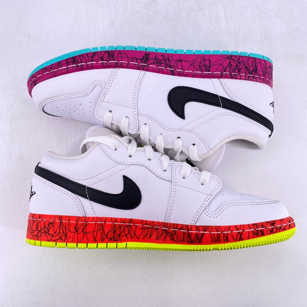 Air Jordan (GS) 1 Low "Multi-Color Midsoles" 2020 Used Size 4.5Y