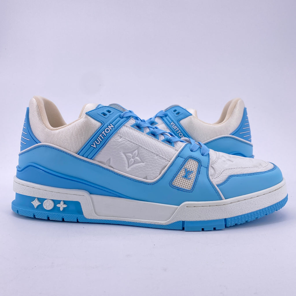 Louis Vuitton Trainer "White Blue"  Used Size 8LV
