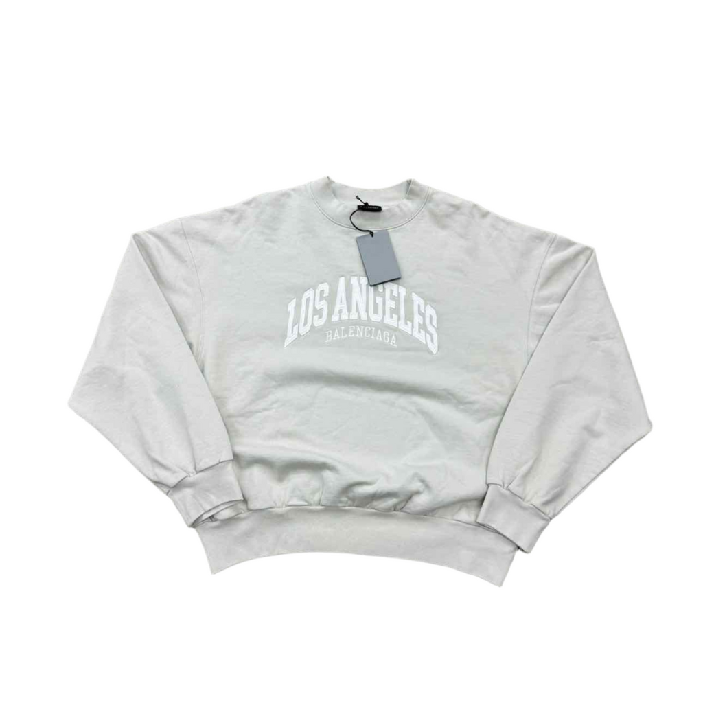Balenciaga Crewneck Sweater "DEMNA CITIES" Beige New Size XS