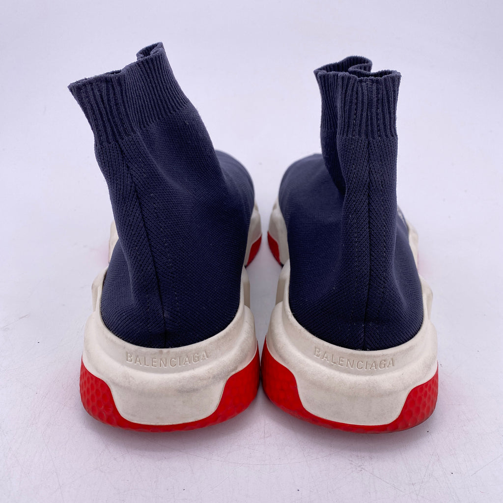 Balenciaga Speed Trainer "Steel Grey Red"  Used Size 10