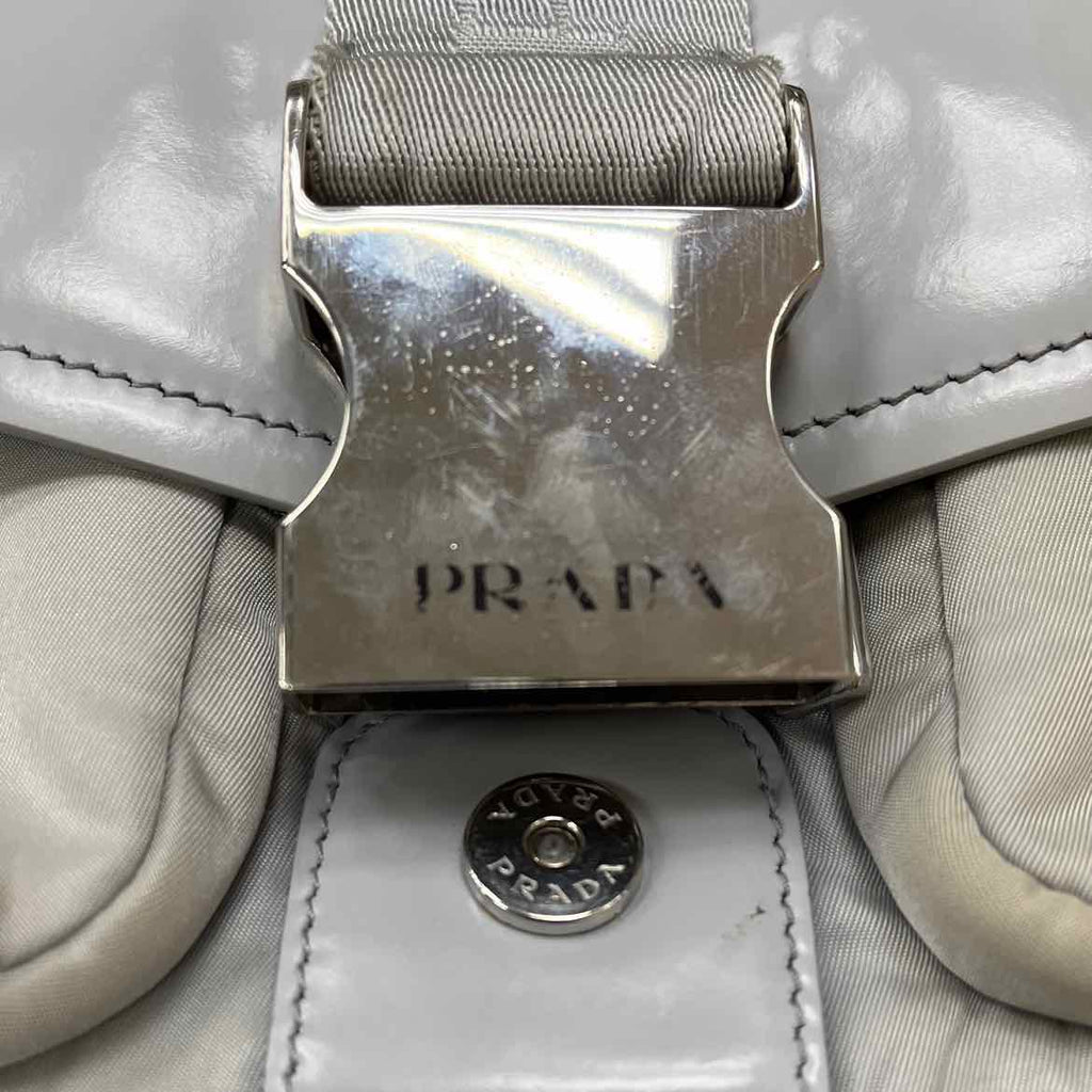 Prada Crossbody "SPAZZOLATO TESSUTO" Used White Size OS