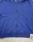 Bape Zip Up "GIANT SHARK" Blue Used Size XL