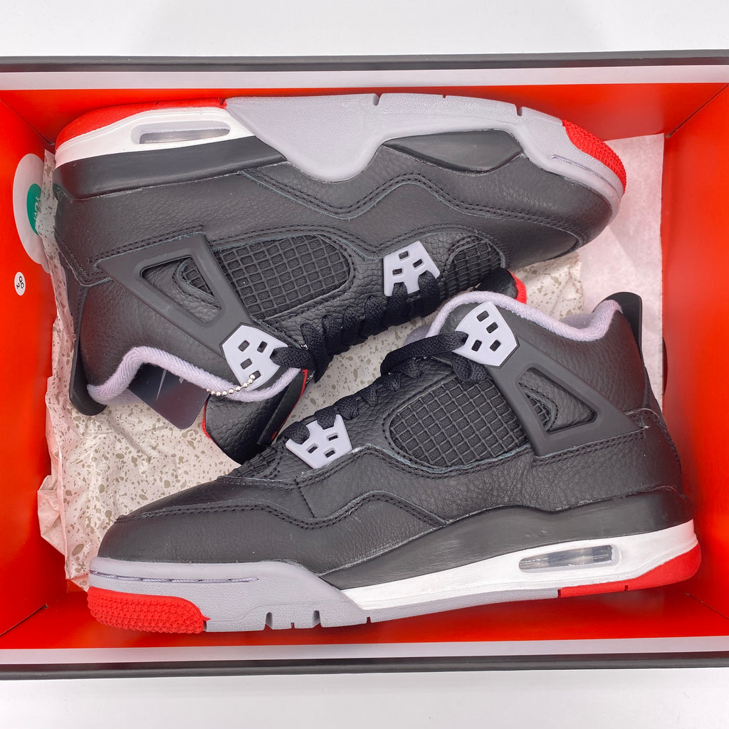 Air Jordan (GS) 4 Retro "Bred Reimagined" 2024 New Size 5.5Y