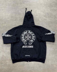 Chrome Hearts Zip Up "MALIBU" Black Used Size 2XL