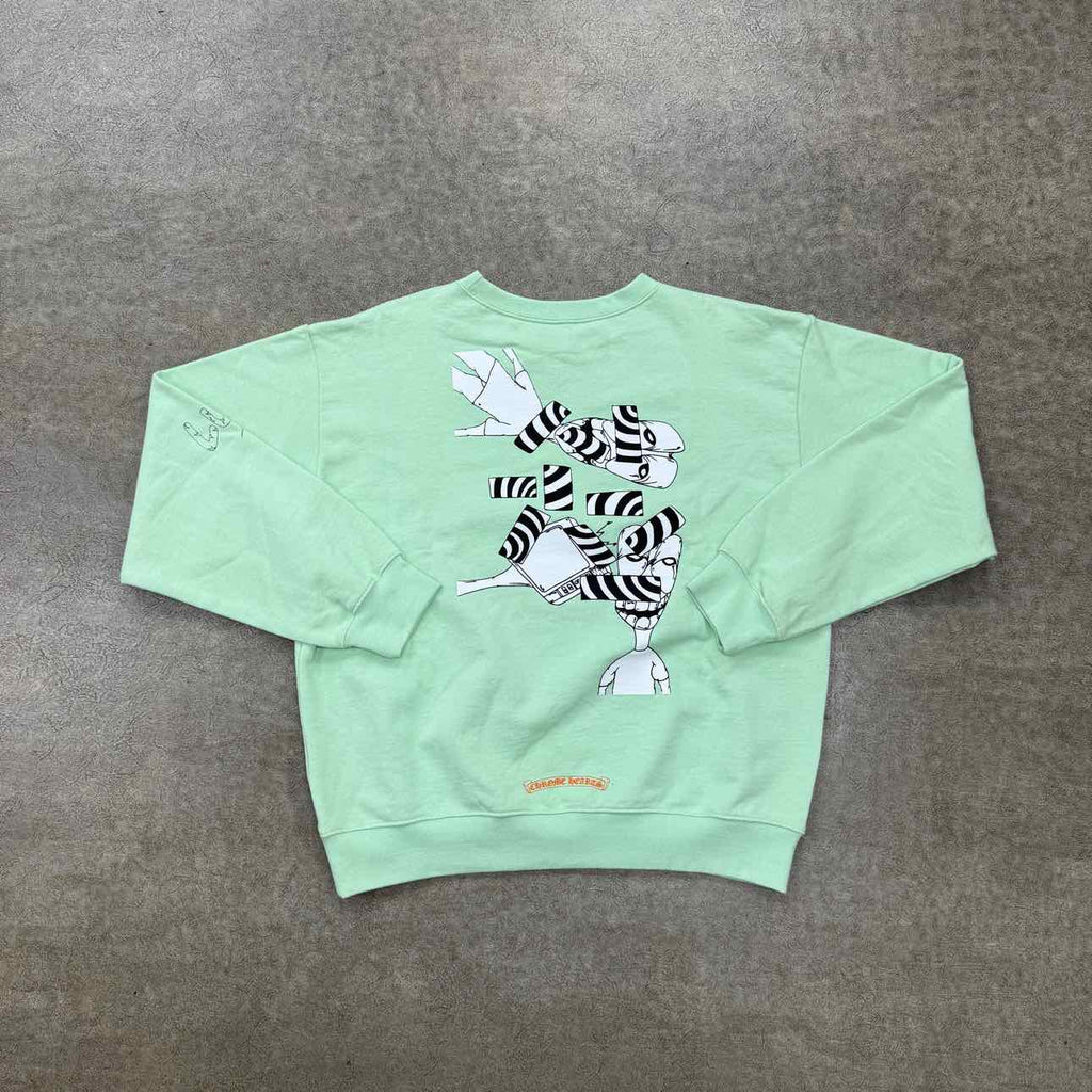 Chrome Hearts Crewneck Sweater "MATTY BOY LUST" Seafoam Used Size L