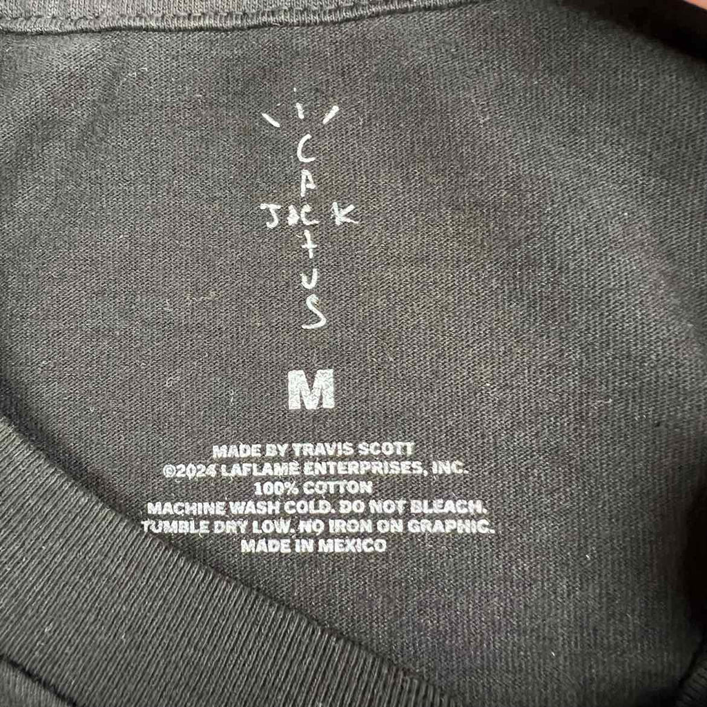 Travis Scott T-Shirt "FREE THE RAGE" Black Used Size M