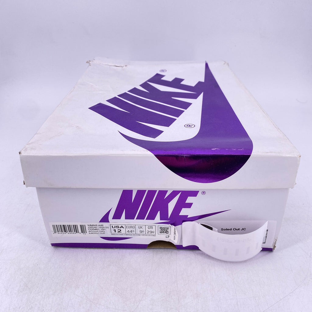 Air Jordan (W) 1 Retro High OG "Court Purple" 2021 New Size 12W