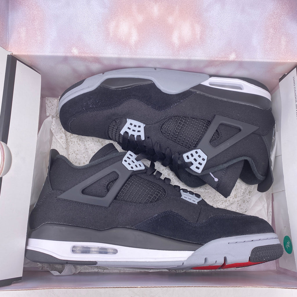 Air Jordan 4 Retro "Black Canvas" 2022 New Size 12