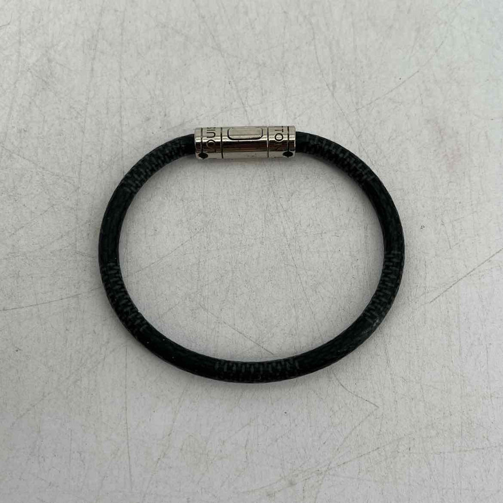 Louis Vuitton Bracelet "DAMIER GRAPHITE" Used Black Size OS
