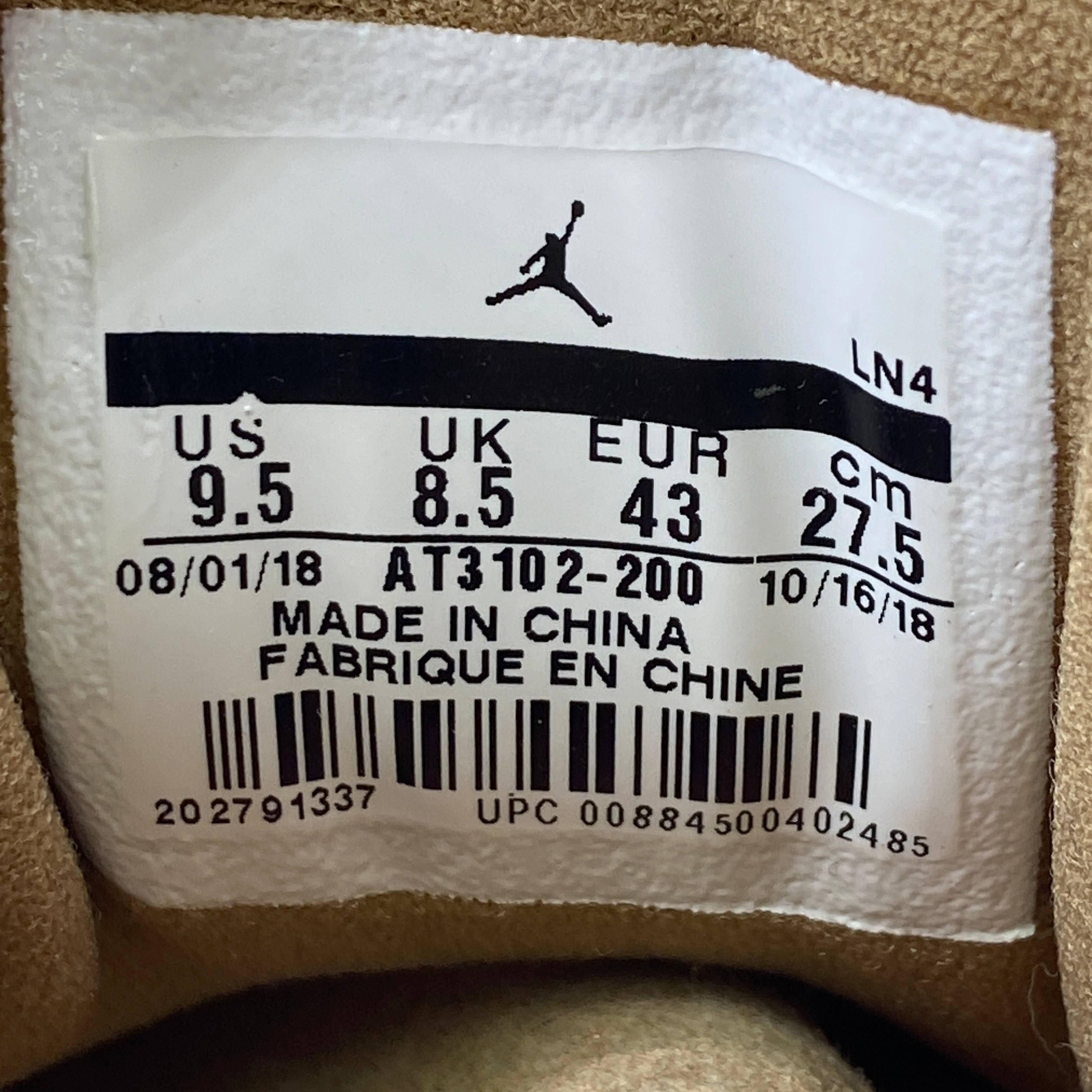 Air Jordan 13 Retro Low "CLOT SEPIA STONE" 2018 Used  Size 9.5