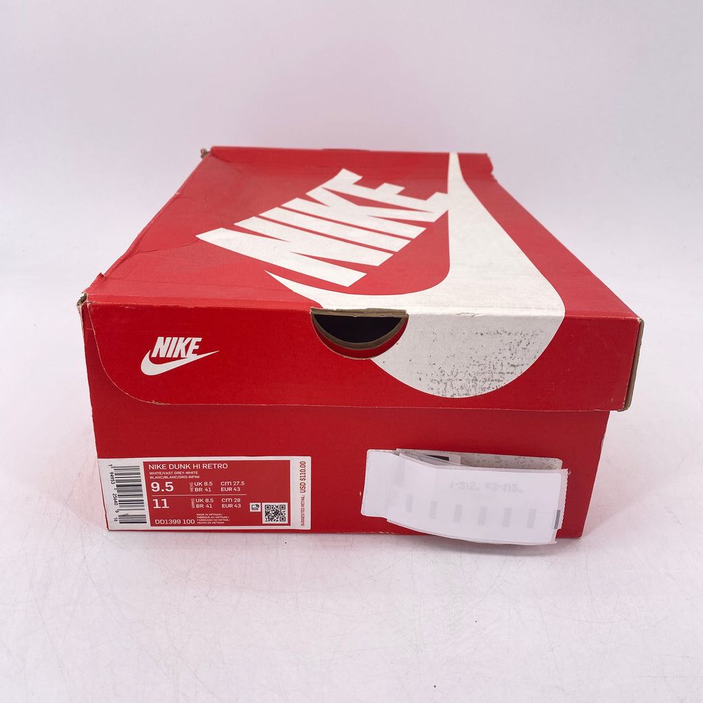 Nike Dunk High Retro "Vast Grey" 2021 New Size 9.5