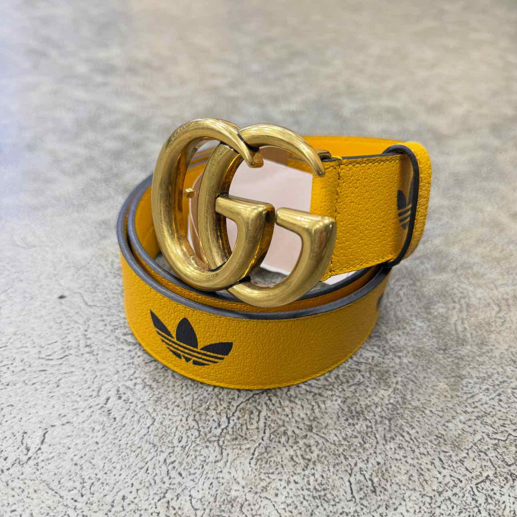 Gucci Belt "ADIDAS" New Yellow Size 34 Belts