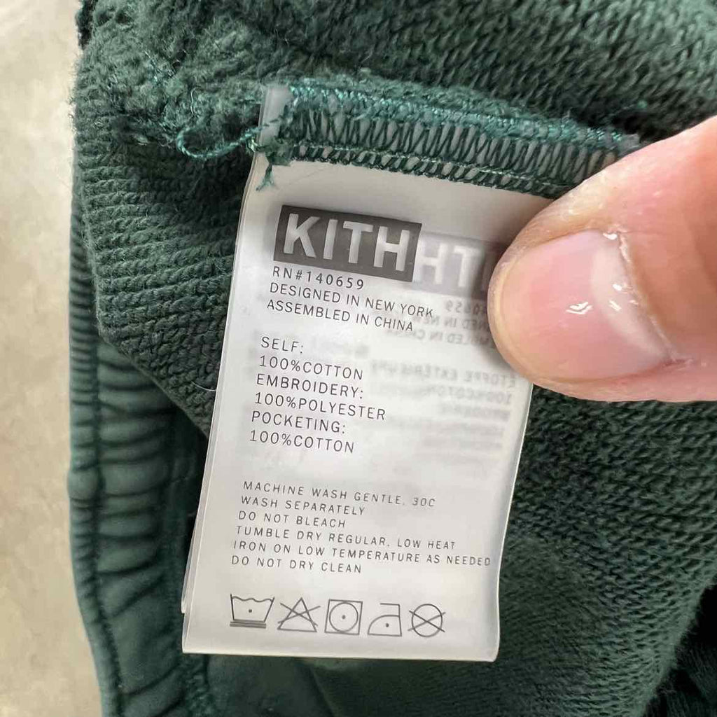 Kith Sweatpants "SCRIPT" Green Used Size S