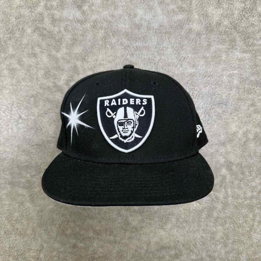 Ay El Ay En Fitted Hat "RAIDERS" New Black Size 7 5/8