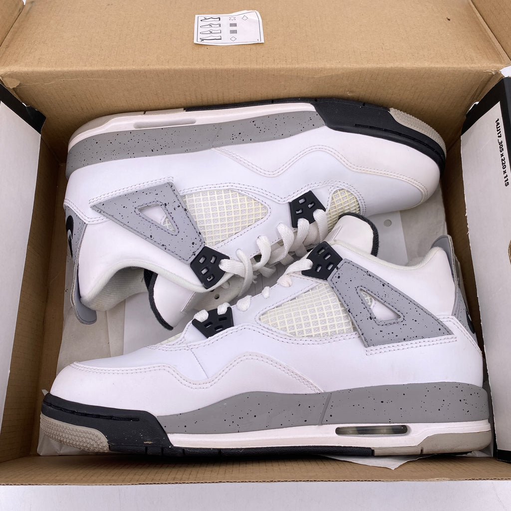 Air Jordan (BG) 4 Retro "White Cement" 2016 Used Size 6.5Y