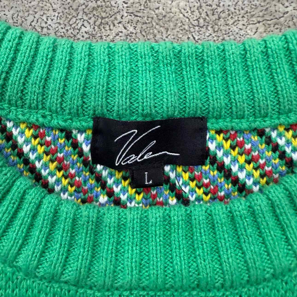 Vale Knit Crewneck "ROADRUNNER" Green Used Size L