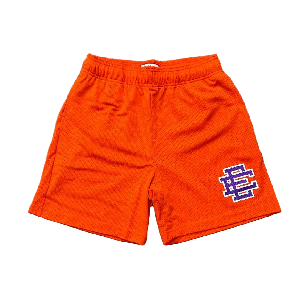 Eric Emanuel Mesh Shorts "BASIC LOGO" Orange New Size M