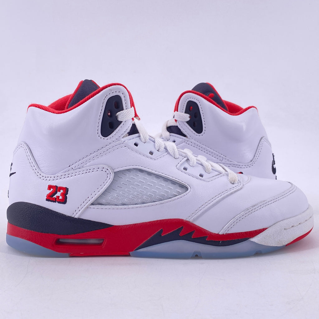 Air Jordan (GS) 5 Retro "Fire Red Black Tongue" 2025 Used Size 6Y