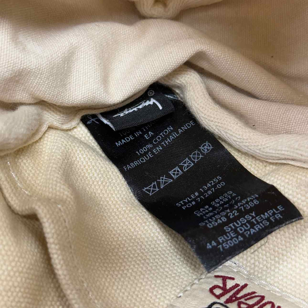 Stussy Shoulder Bag "WORKWEAR" Used Cream Size OS