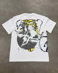 Travis Scott T-Shirt "KAWS FOR FRAGMENT" Cream New Size XL