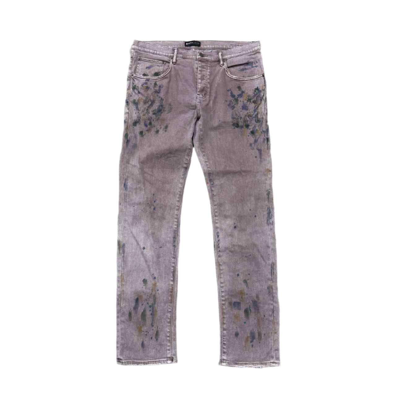 Purple Jeans &quot;PAINT SPLATTER&quot; Grey Used Size 38