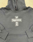 Supreme Hoodie "CROSS BOX LOGO" Black New Size S