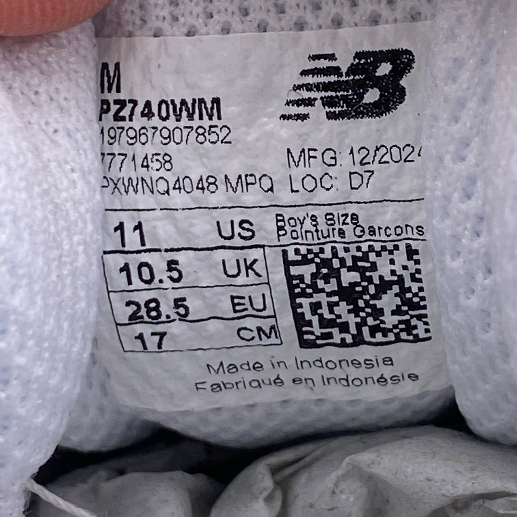New Balance (PS) 740 "White Silver" 2024 New Size 11K