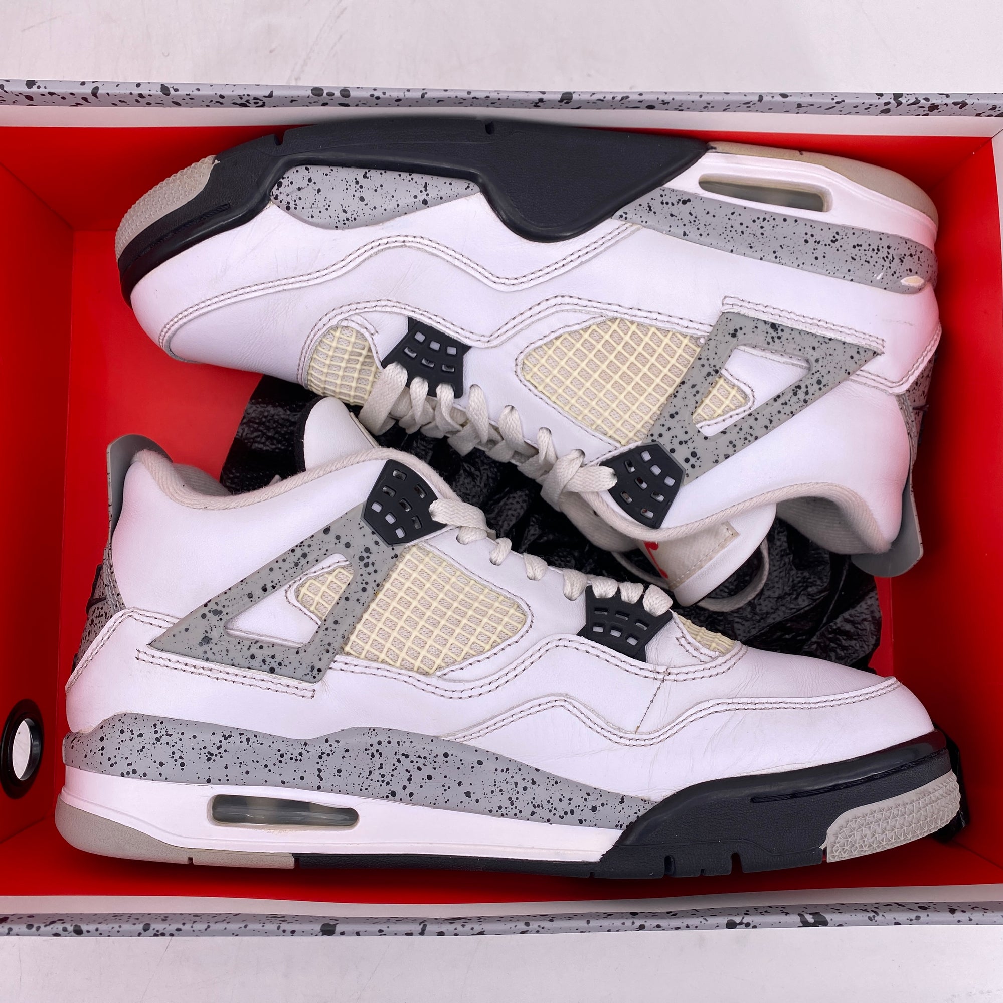 Air Jordan 4 Retro &quot;White Cement&quot; 2016 Used Size 9.5