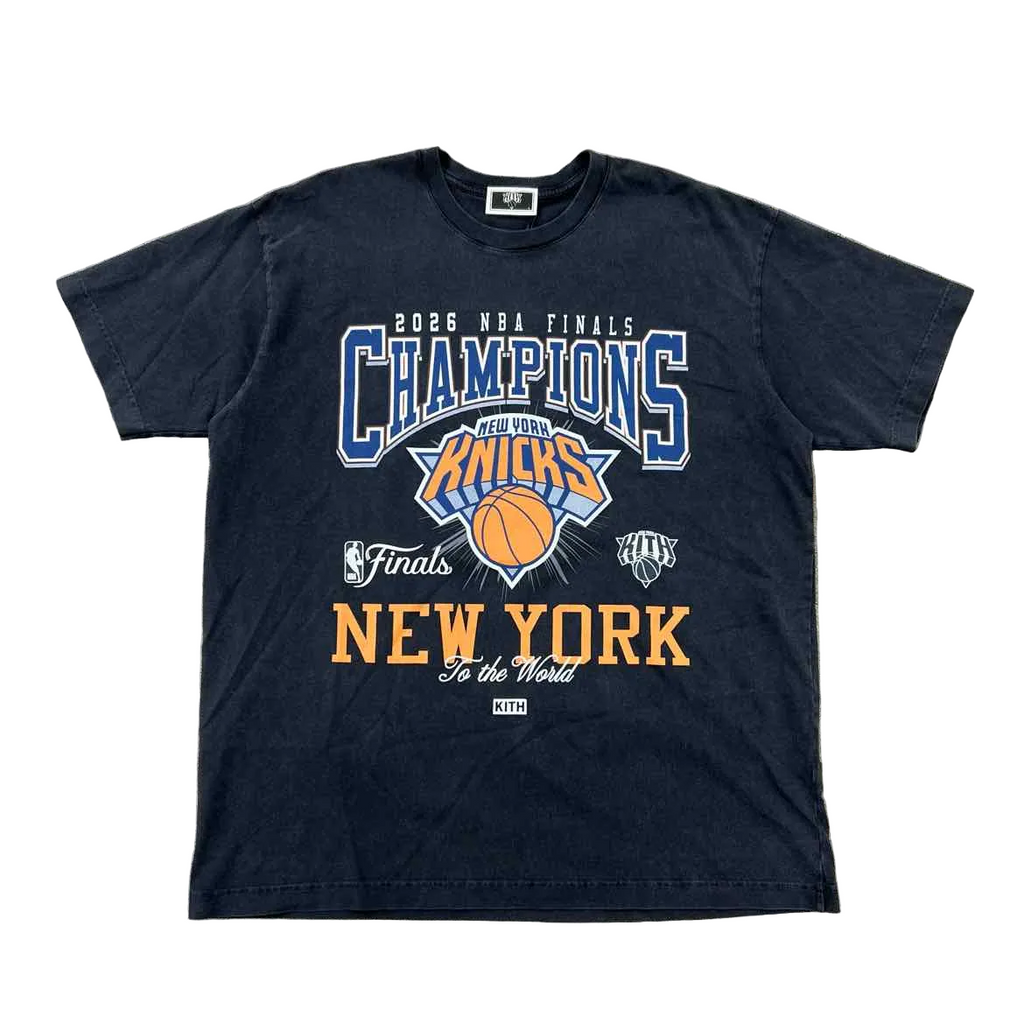 Kith T-Shirt "KNICKS CHAMPIONSHIP" Washed Black New Size L