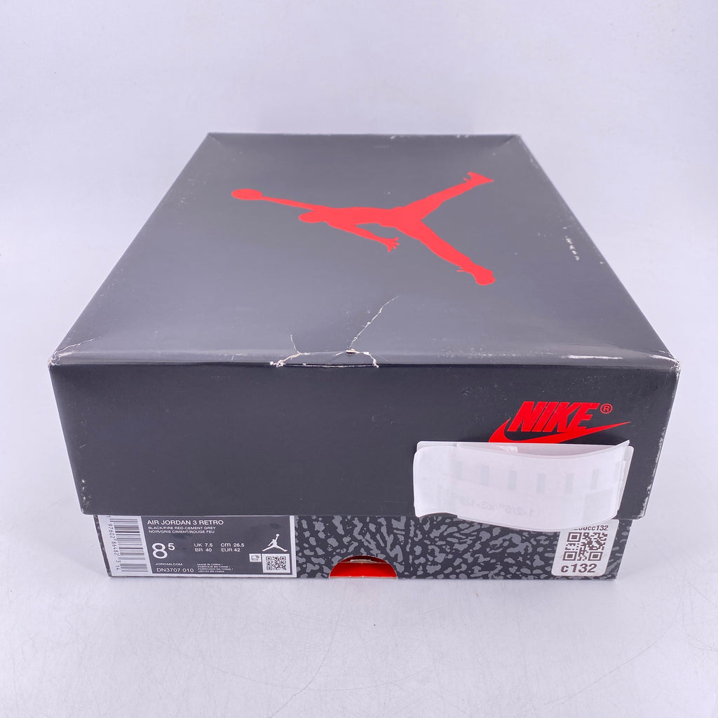 Air Jordan 3 Retro "Black Cement" 2024 New Size 8.5