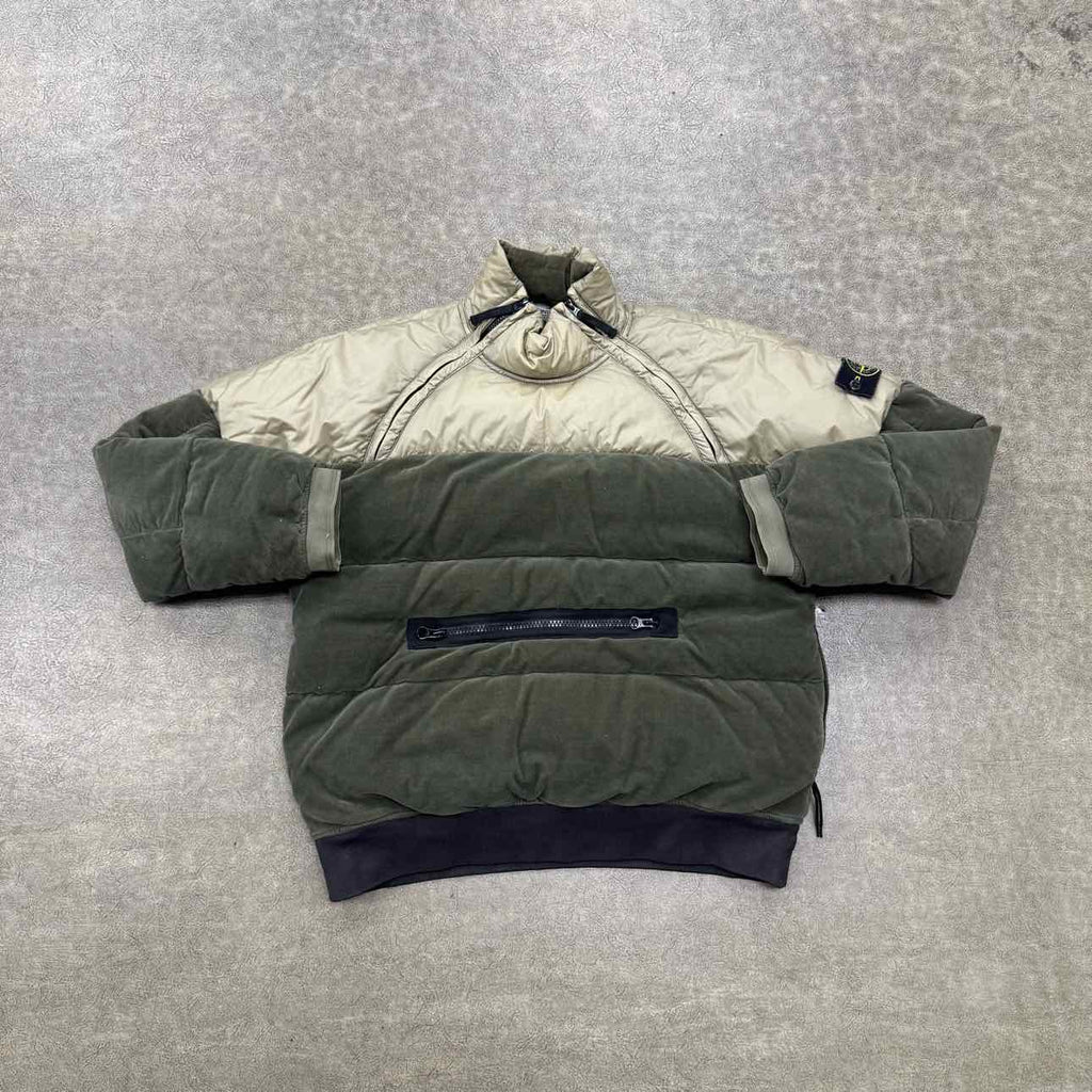 Stone Island Half Zip Pullover "PATCH" Olive Used Size M
