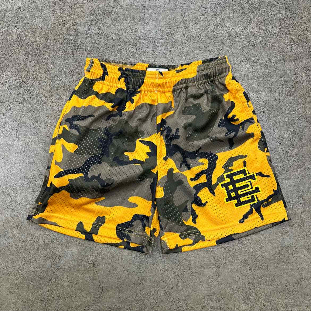 Eric Emanuel Mesh Shorts "YELLOW CAMO" Yellow New Size S