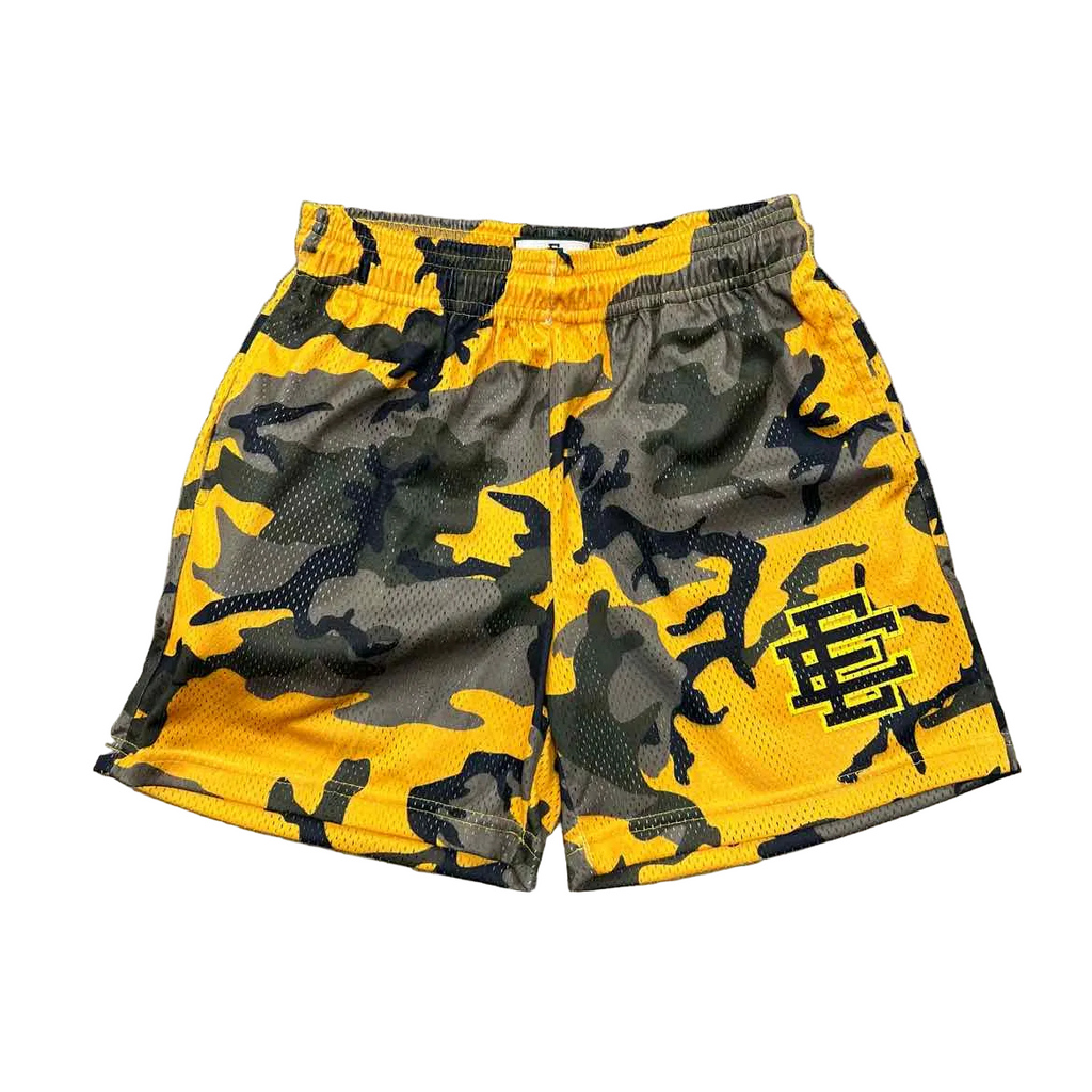 Eric Emanuel Mesh Shorts "YELLOW CAMO" Yellow New Size S