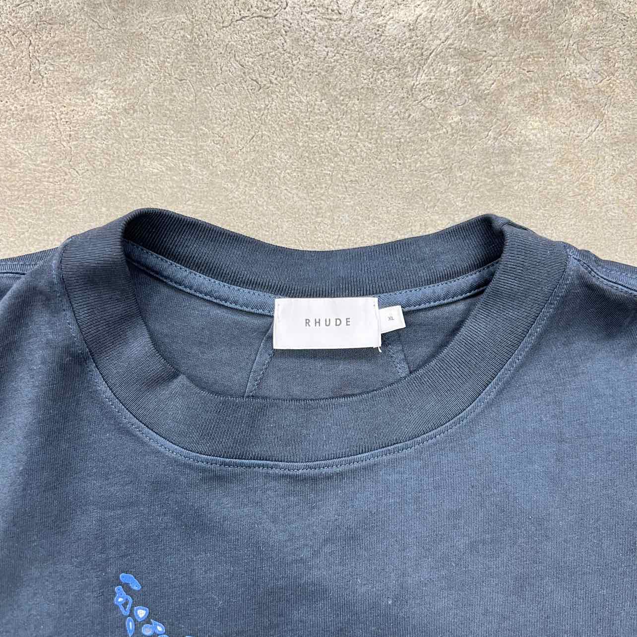 Rhude T-Shirt &quot;LEOPARD&quot; Navy Used Size XL