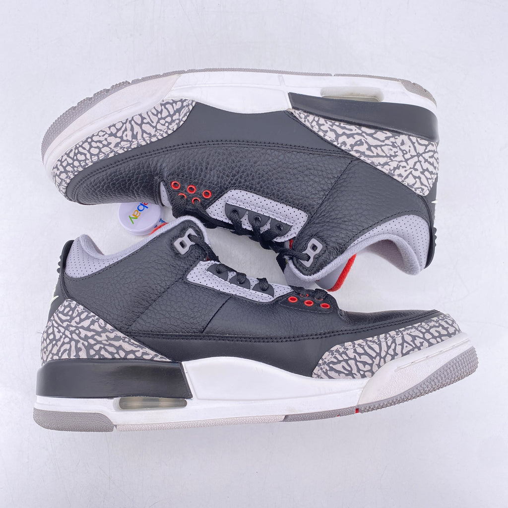 Air Jordan 3 Retro "Black Cement" 2018 Used Size 8.5