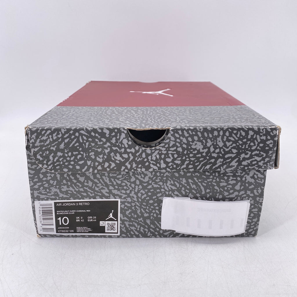 Air Jordan 3 Retro "Cardinal" 2022 Used Size 10