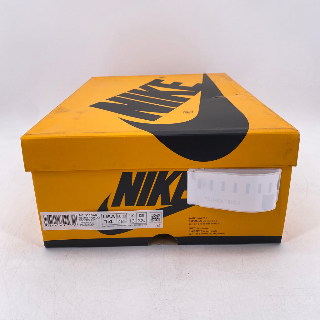 Air Jordan 1 Retro High OG "Taxi" 2022 New Size 14
