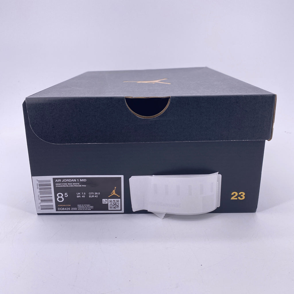 Air Jordan 1 Mid "Rattan White College Grey" 2025 New Size 8.5